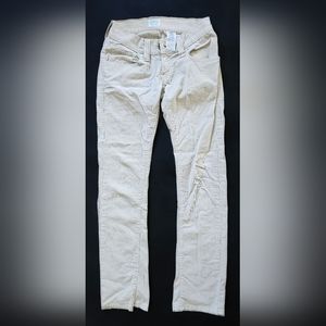 Vintage velvet Levi's pants, ivory color